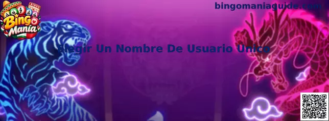 Elegir Un Nombre De Usuario Único en Bingo Manía