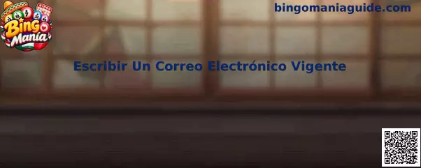 Guía de Bingo Manía para escribir un correo electrónico vigente durante el registro