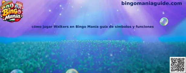 Guía visual para aprender a jugar Walkers en Bingo Manía y consultar sus símbolos y funciones